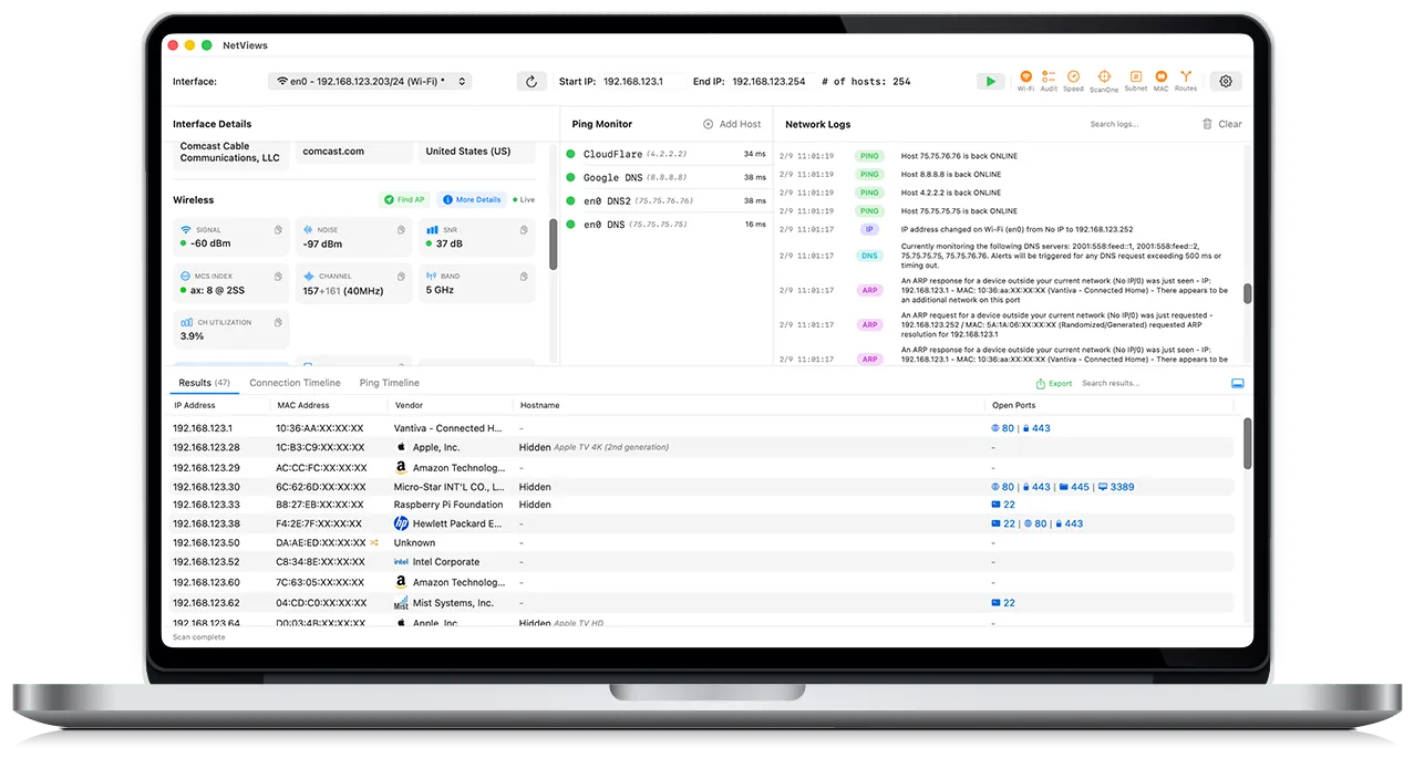 NetViews screenshot 2